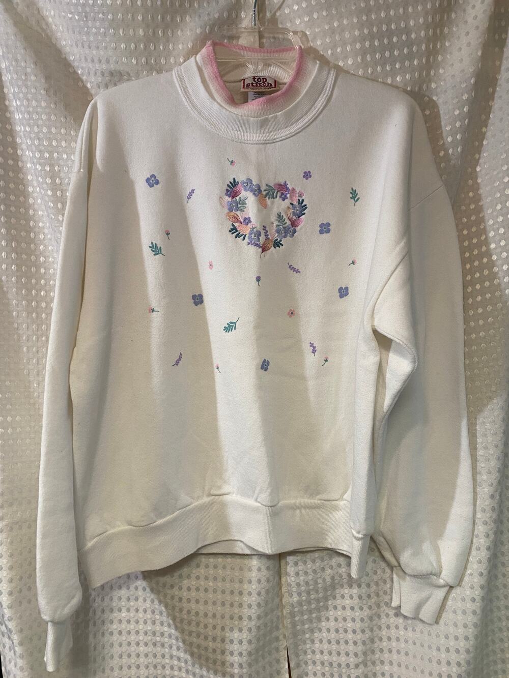Vintage Top Stitch Morning Sun Embroidered Crew Sweatshirt